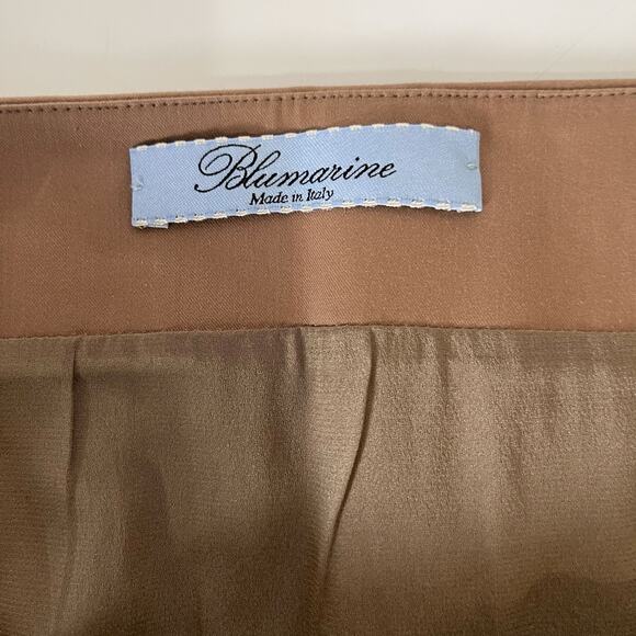 BLUMARINE Classic Cotton Pencil Skirt in Tan Size I46/US10 - Picture 8 of 11
